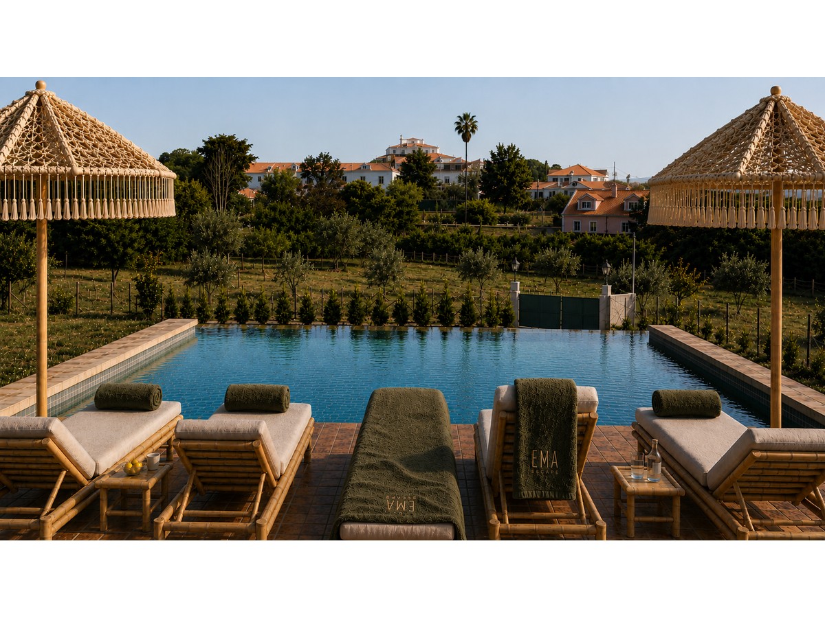 Sun loungers by the pool
